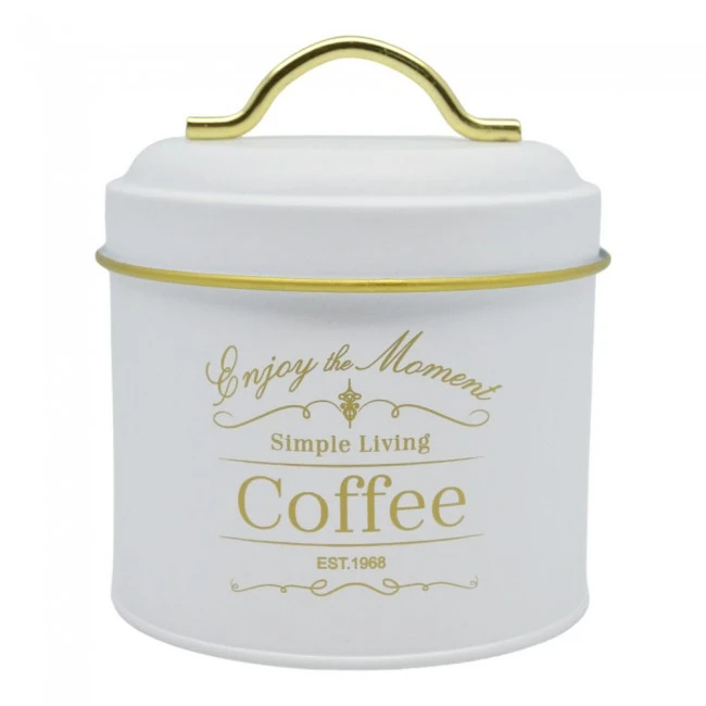 ΒΑΖΟ ΜΕΤΑΛΛΙΚΟ ΛΕΥΚΟ Coffee ΜΕ ΧΡΥΣΕΣ ΛΕΠΤΟΜΕΡΕΙΕΣ 11,2x11,2x13εκ.ANKOR