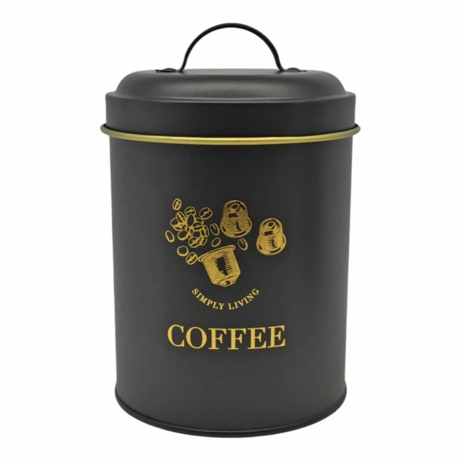 ΒΑΖΟ ΜΕΤΑΛΛΙΚΟ ΜΑΥΡΟ ΜΕ ΧΡΥΣΗ ΜΑΤ ΔΙΑΚΟΣΜΗΣΗ COFFEE 11,5x11,5x17εκ.ANKOR