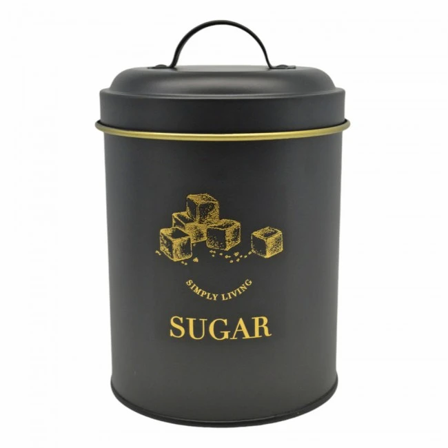 ΒΑΖΟ ΜΕΤΑΛΛΙΚΟ ΜΑΥΡΟ ΜΕ ΧΡΥΣΗ ΜΑΤ ΔΙΑΚΟΣΜΗΣΗ SUGAR 11,5x11,5x17εκ.ANKOR