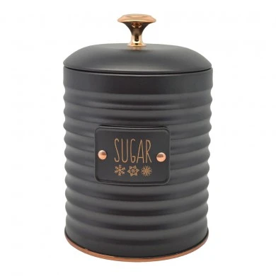 ΒΑΖΟ ΜΕΤΑΛΛΙΚΟ ΜΑΥΡΟ Sugar ΜΕ ROSE GOLD ΛΕΠΤΟΜΕΡΕΙΕΣ 10,4x10,4x16,5εκ.ANKOR