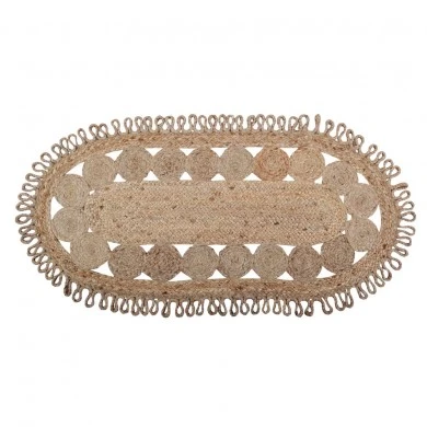 ΧΑΛΙ ΔΙΑΔΡΟΜΟΣ ΑΠΟ 100% ΓΙΟΥΤΑ ΟΒΑΛ ΜΕ ΔΙΑΤΡΗΤΟ ΣΧΕΔΙΟ 70x140εκ. ANKOR