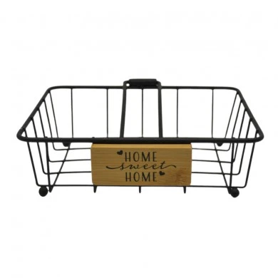 ΧΑΡΤΟΠΕΤΣΕΤΟΘΗΚΗ ΜΕΤΑΛΛΙΚΗ ΣΕ ΜΑΥΡΟ ΜΑΤ ΧΡΩΜΑ ΜΕ ΞΥΛΙΝΗ ΔΙΑΚΟΣΜΗΣΗ 18,5x18,5x5εκ.ANKOR