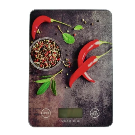 ΖΥΓΑΡΙΑ ΗΛΕΚΤΡΟΝΙΚΗ 5kg ΓΥΑΛΙΝΗ ΠΙΠΕΡΙΕΣ 15x21,5x1,6εκ.ANKOR