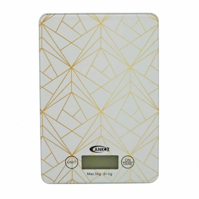 ΖΥΓΑΡΙΑ ΗΛΕΚΤΡΟΝΙΚΗ 5kg ΓΥΑΛΙΝΗ ΧΡΥΣΑ ΣΧΗΜΑΤΑ 15x21,5x1,6εκ.ANKOR