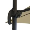 Garden umbrella hanging metal professional with crank and broken mechanism in sand color 3x3m