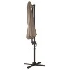 Garden umbrella hanging metal professional with crank and broken mechanism in sand color 3x3m