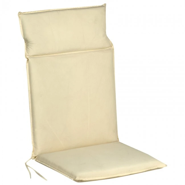 Cushion fabric for chair with tall back in cream color 114x48x5cm