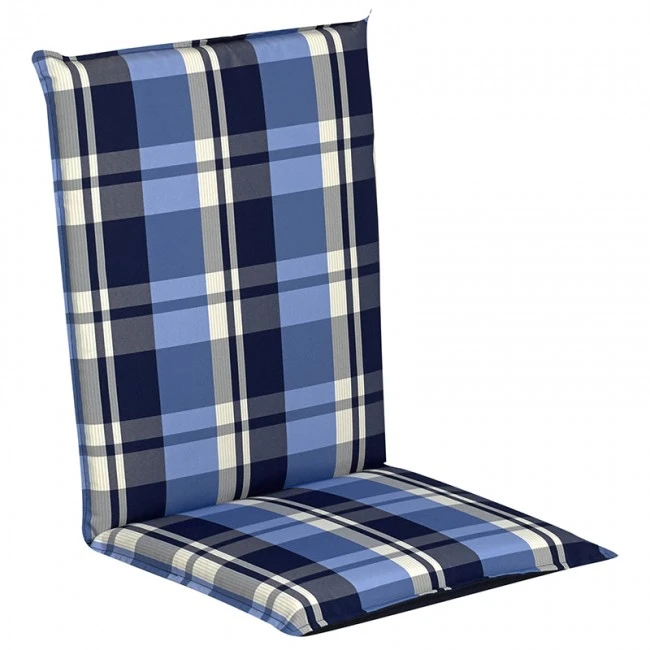 Cushion fabric for chair with low back in blue 94x43x5cm