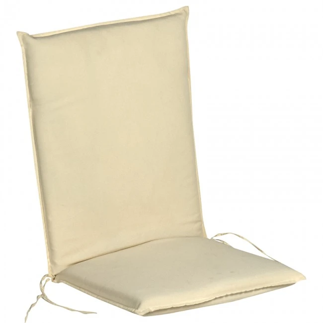 Cushion fabric for chair with low back in cream color 94x43x5cm