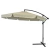 Garden umbrella pendant metal professional with crank and split mechanism in beige color Ø3m