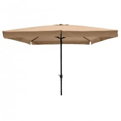 Ομπρέλα κήπου μεταλλική με μανιβέλα και σπαστό μηχανισμό σε χρώμα της άμμου 2x3m