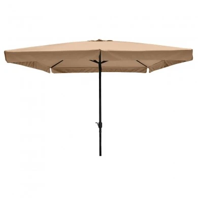 Ομπρέλα κήπου μεταλλική με μανιβέλα και σπαστό μηχανισμό σε χρώμα της άμμου 2x3m