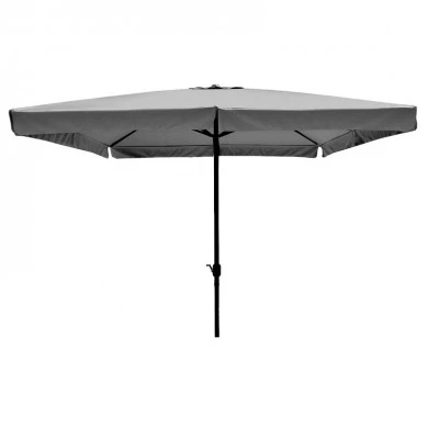 Ομπρέλα κήπου μεταλλική με μανιβέλα σε γκρι χρώμα 3x3m