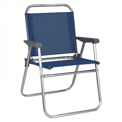 Aluminum armchair folding with waterproof textilene in blue color 52x56x80 cm
