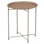Auxiliary garden table metal folding in beige color Ø46x52cm