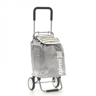 Shopping trolley FLEXI foldable in grey color 45Lt GIMI