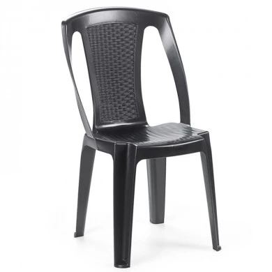 Procida chair by polypropylene in anthracite color 46x53x86cm.
