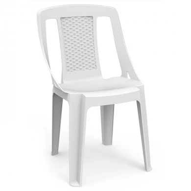 Procida chair by polypropylene in white color 46x53x86cm.