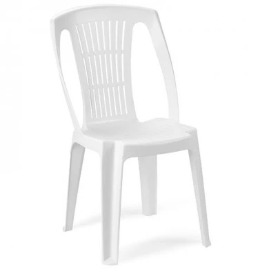 Stella chair by polypropylene in white color 46x53x86cm.