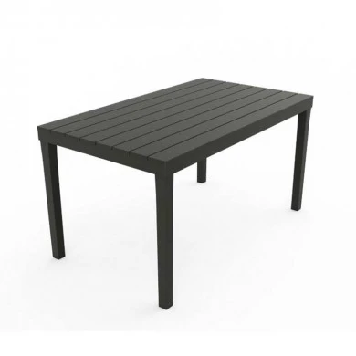 Sumatra garden table by polypropylene in anthracite color 138x80x72cm.