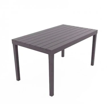 Sumatra garden table by polypropylene in brown color 138x80x72cm.