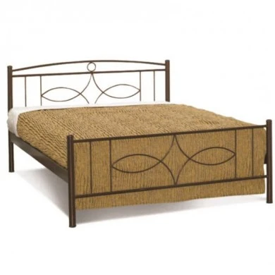 Bed N15 metallic double in bronze 160x200cm