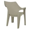 Mandella garden plastic armchair in beige color 60x57x84cm.