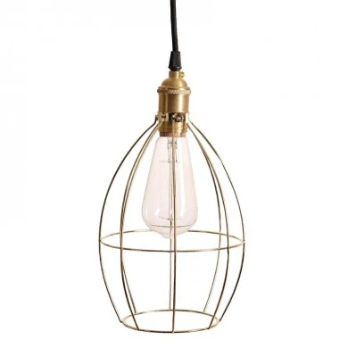 Metallic ceiling lamp in gold color Ø16x24/130 cm INART 3-10-330-0002