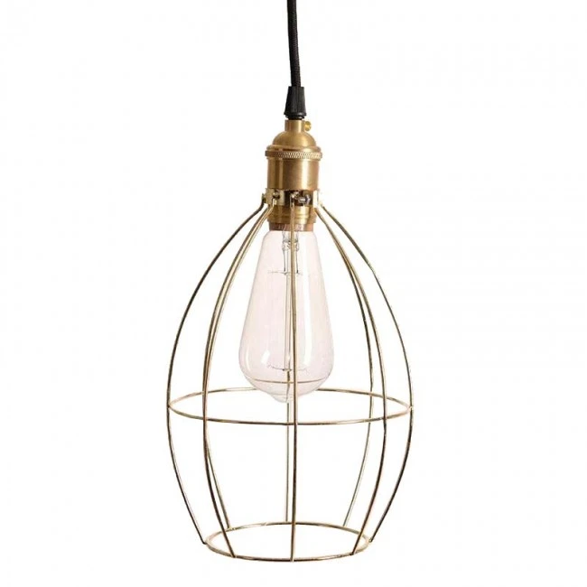 Metallic ceiling lamp in gold color Ø16x24/130 cm INART 3-10-330-0002