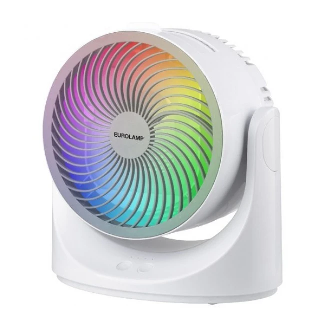 ΕΠΙΤΡΑΠΕΖΙΟ AIR COOLER Φ18,5 10W ΜΕ USB ΚΑΙ RGB ΦΩΣ EUROLAMP 300-20548