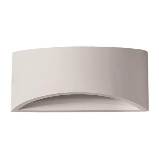 ΑΠΛΙΚΑ ΤΟΙΧΟΥ ΟΒΑΛ LARGE ΓΥΨΙΝΗ G9 2x6W 300x95x140 EUROLAMP 147-53303