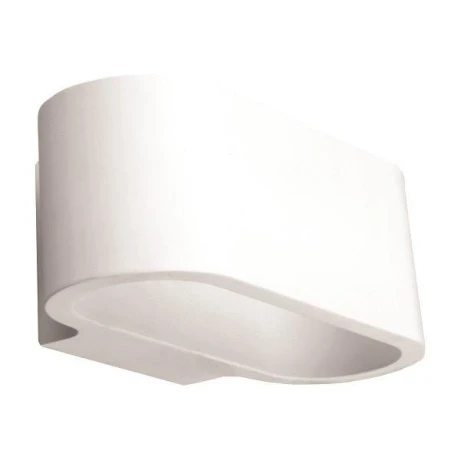 ΑΠΛΙΚΑ ΤΟΙΧΟΥ ΟΒΑΛ SMALL ΓΥΨΙΝΗ G9 1x6W 180x95x90mm EUROLAMP 147-53304