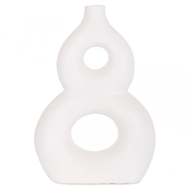 ΕΠΙΤΡΑΠΕΖΙΟ ΔΙΑΚΟΣΜΗΤΙΚΟ ΒΑΖΟ FIORIN HM4666.02S ΤΕΡΑΚΟΤΑ ΣΕ ΛΕΥΚΟ--21x7.5x31Υεκ.