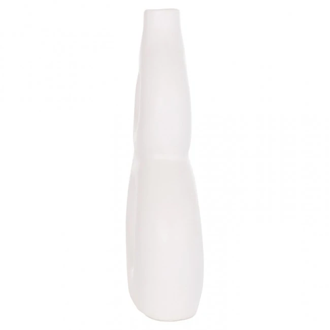 ΕΠΙΤΡΑΠΕΖΙΟ ΔΙΑΚΟΣΜΗΤΙΚΟ ΒΑΖΟ FIORIN HM4666.02S ΤΕΡΑΚΟΤΑ ΣΕ ΛΕΥΚΟ--21x7.5x31Υεκ.