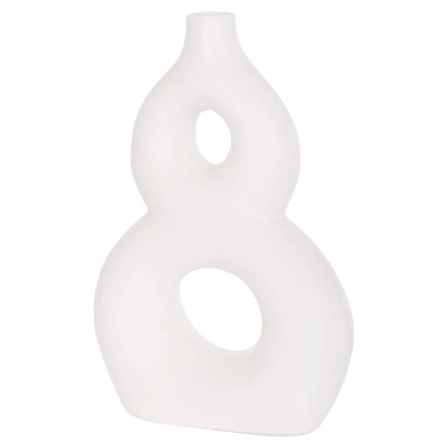 ΕΠΙΤΡΑΠΕΖΙΟ ΔΙΑΚΟΣΜΗΤΙΚΟ ΒΑΖΟ FIORIN HM4666.02S ΤΕΡΑΚΟΤΑ ΣΕ ΛΕΥΚΟ--21x7.5x31Υεκ.