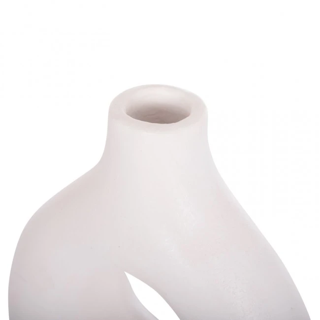 ΕΠΙΤΡΑΠΕΖΙΟ ΔΙΑΚΟΣΜΗΤΙΚΟ ΒΑΖΟ FIORIN HM4666.02S ΤΕΡΑΚΟΤΑ ΣΕ ΛΕΥΚΟ--21x7.5x31Υεκ.