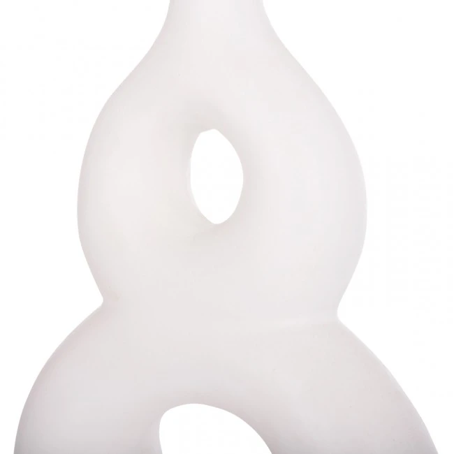 ΕΠΙΤΡΑΠΕΖΙΟ ΔΙΑΚΟΣΜΗΤΙΚΟ ΒΑΖΟ FIORIN HM4666.02S ΤΕΡΑΚΟΤΑ ΣΕ ΛΕΥΚΟ--21x7.5x31Υεκ.