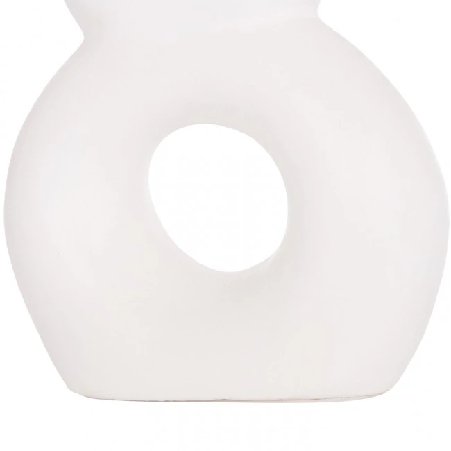 ΕΠΙΤΡΑΠΕΖΙΟ ΔΙΑΚΟΣΜΗΤΙΚΟ ΒΑΖΟ FIORIN HM4666.02S ΤΕΡΑΚΟΤΑ ΣΕ ΛΕΥΚΟ--21x7.5x31Υεκ.