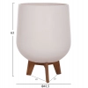 ΣΕΤ 3 ΓΛΑΣΤΡΕΣ ΜΕ TEAK ΒΑΣΕΙΣ TRYLL HM4681.02 FIBER CEMENT ΛΕΥΚΟ