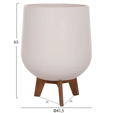 ΣΕΤ 3 ΓΛΑΣΤΡΕΣ ΜΕ TEAK ΒΑΣΕΙΣ TRYLL HM4681.02 FIBER CEMENT ΛΕΥΚΟ