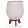 ΣΕΤ 3 ΓΛΑΣΤΡΕΣ ΜΕ TEAK ΒΑΣΕΙΣ TRYLL HM4681.02 FIBER CEMENT ΛΕΥΚΟ