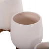 ΣΕΤ 3 ΓΛΑΣΤΡΕΣ ΜΕ TEAK ΒΑΣΕΙΣ TRYLL HM4681.02 FIBER CEMENT ΛΕΥΚΟ