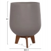 ΣΕΤ 3 ΓΛΑΣΤΡΕΣ ΜΕ TEAK ΒΑΣΕΙΣ TRYLL HM4681.03 FIBER CEMENT--ΓΚΡΙ