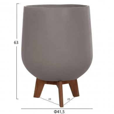 ΣΕΤ 3 ΓΛΑΣΤΡΕΣ ΜΕ TEAK ΒΑΣΕΙΣ TRYLL HM4681.03 FIBER CEMENT--ΓΚΡΙ