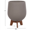 ΣΕΤ 3 ΓΛΑΣΤΡΕΣ ΜΕ TEAK ΒΑΣΕΙΣ TRYLL HM4681.03 FIBER CEMENT--ΓΚΡΙ