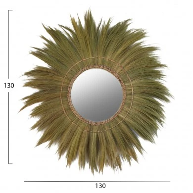 ΚΑΘΡΕΠΤΗΣ ΤΟΙΧΟY ΣΤΡΟΓΓΥΛΟΣ ΠΛΑΙΣΙΟ ΙΝΕΣ ΜΠΑΝΑΝΑΣ ΣΕ ΦΥΣΙΚΟ 130x4x130Υεκ.HM7734