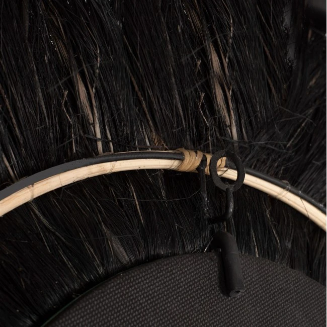 ΚΑΘΡΕΠΤΗΣ ΤΟΙΧΟΥ ΣΤΡΟΓΓΥΛΟΣ ΑΠΟ ΙΝΕΣ ΚΑΝΝΑΒΗΣ ΜΑΝΙΛΑΣ ΣΕ ΧΡΩΜΑ ΦΥΣΙΚΟ ΜΑΥΡΟ 70x4x70Υεκ.HM7737