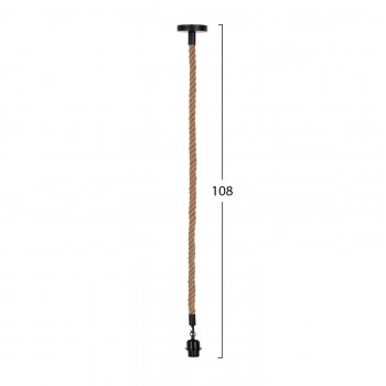 ΦΩΤΙΣΤΙΚΟ ΟΡΟΦΗΣ HM4043 ΣΧΟΙΝΙ 1m ΜΗΚΟΣ ΠΑΧΟΥΣ 2cm ΝΤΟΥΙ ΡΟΔΕΛΑΣ Ε27