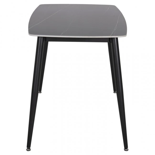 ΤΡΑΠΕΖΙ RAVEN HM9854.02 ΚΕΡΑΜΙΚΟ TOP ΜΑΥΡΟ ΜΑΡΜΑΡΟ-ΜΑΥΡΟ ΜΕΤΑΛΛΟ 117,5x67,5x76Υεκ.