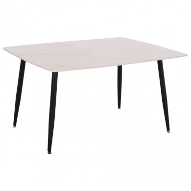 ΤΡΑΠΕΖΙ RAVEN HM18149.01 ΚΕΡΑΜΙΚΟ TOP ΜΕ ΟΨΗ ΛΕΥΚΟ ΜΑΡΜΑΡΟ 140x80x74Υεκ.